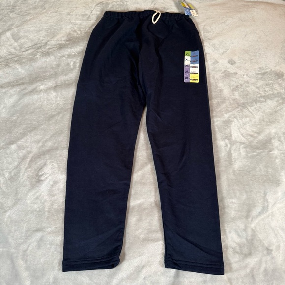 Vintage Jerzees Blank Jogger Pants Mens XL 30” Tapered Fit Navy Blue NEW - Picture 1 of 9